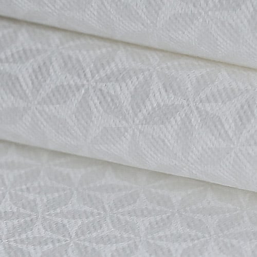 Nahaufnahme Tafeldeko Premium Faltservietten in Weiß, 40 x 40 cm.