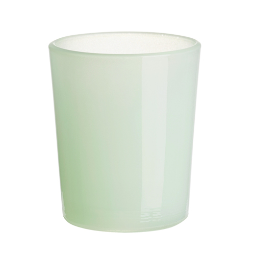 Teelichtglas in Zartgrün, 70 mm.