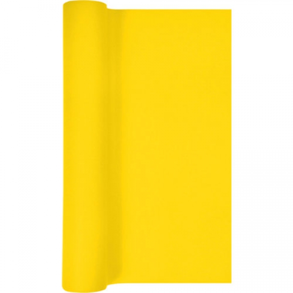 4,9 Meter Airlaid Papier Tischläufer in Gelb, 40 cm breit.