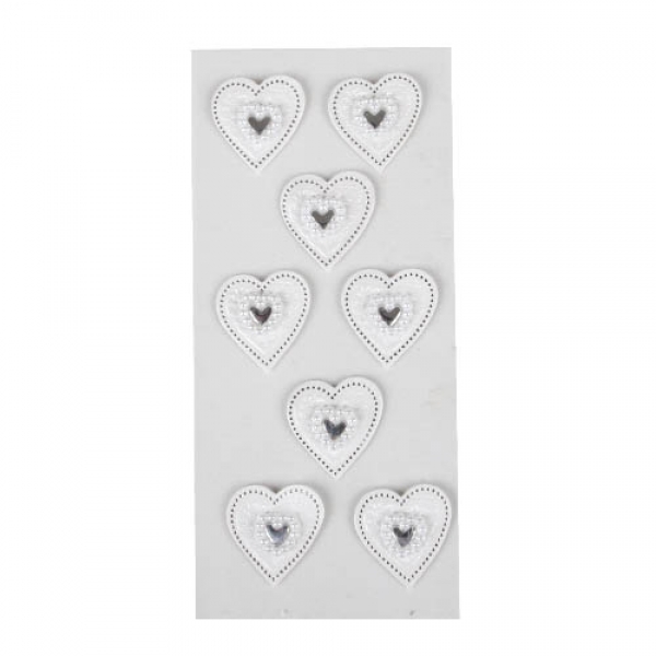 Design Sticker Herzen in Silber