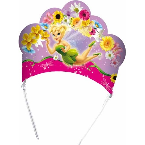 6er Pack Partykrönchen mit integriertem Haarreif Fairies Springtime