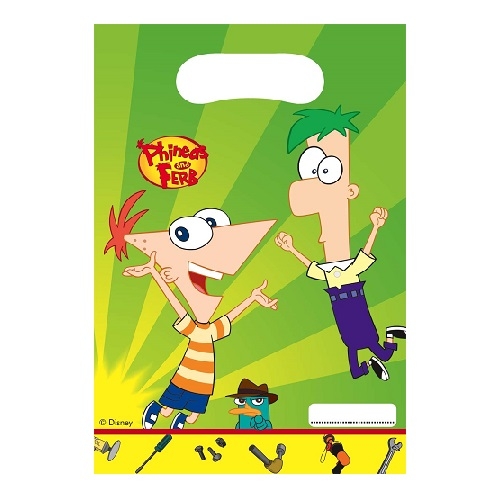 6er Pack Mitgebsel Partytüten Phineas & Ferb