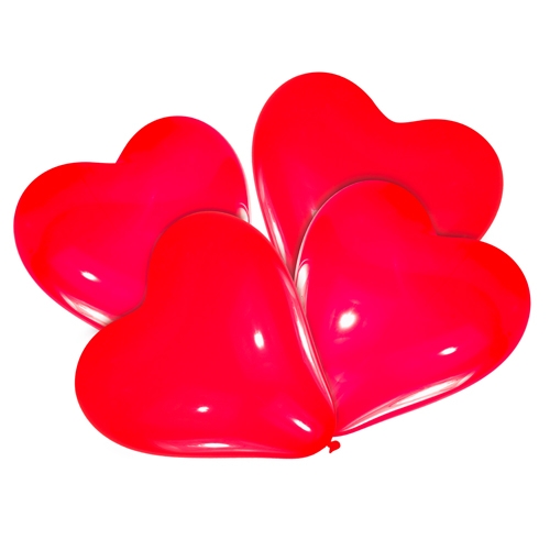 4er Pack Luftballons Großes Herz in Rot, 30 cm