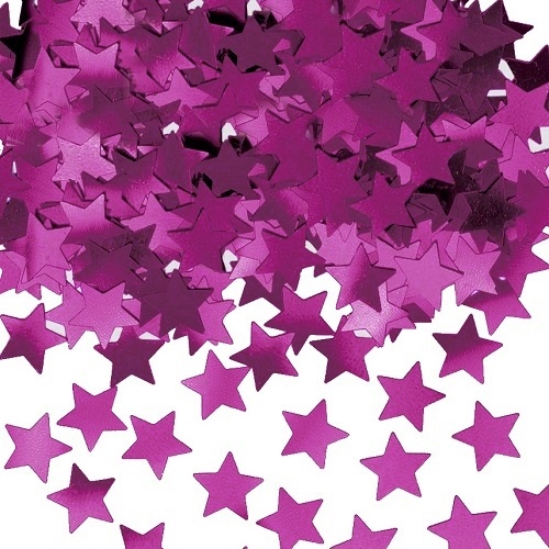 Konfetti Sterne in Pink, 10 mm.
