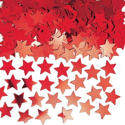 Konfetti Sterne in Rot, 10 mm.