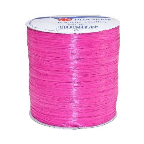 100 m Bastband Rayon Raffia matt in Pink