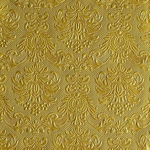 15er Pack Servietten Elegance gold, 33 x 33 cm.