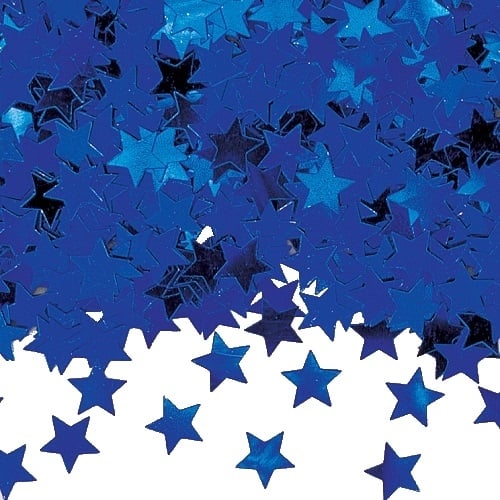 Konfetti Sterne in Blau, 10 mm.