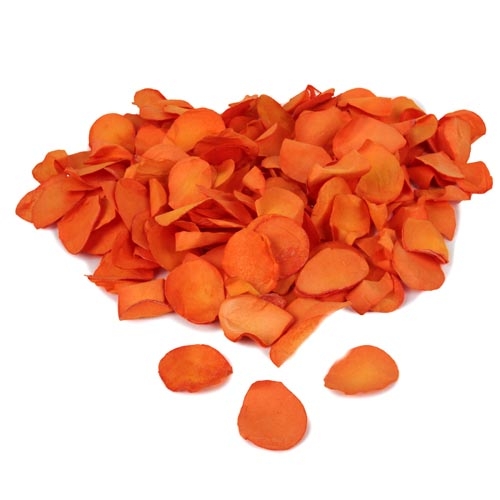 Papier Blütenblätter in Orange, 25 mm.