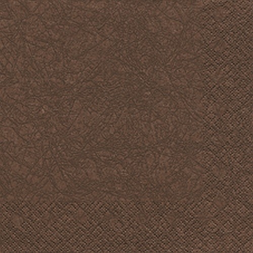 20er Pack Servietten Modern Colors in Braun, 33 x 33 cm.