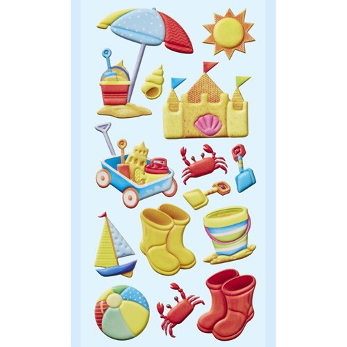 Klebe Softy Sticker Strand Urlaub