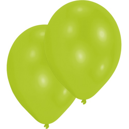 10er Pack Luftballons in Limonengrün.