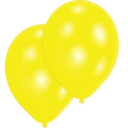 10er Pack Luftballons in Gelb.
