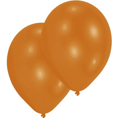 10er Pack Luftballons in Orange.