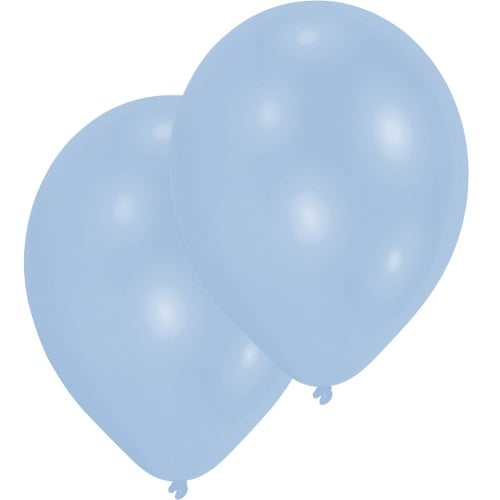 10er Pack Luftballons in Hellblau.