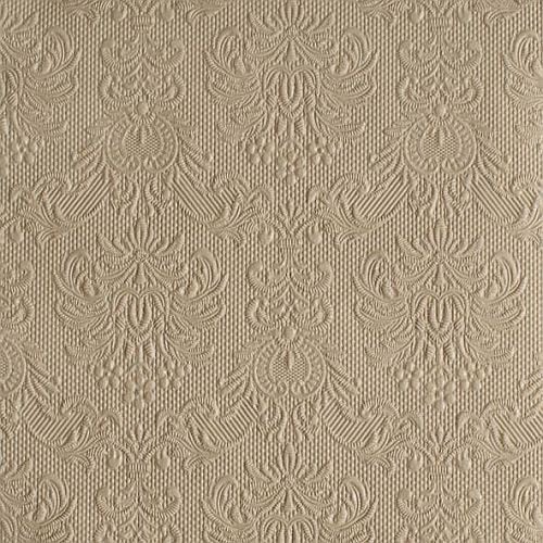 15er Pack Servietten Elegance in Taupe, 33 x 33 cm.