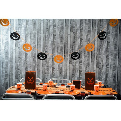 6 Meter Wimpelkette Halloween Kürbisse.