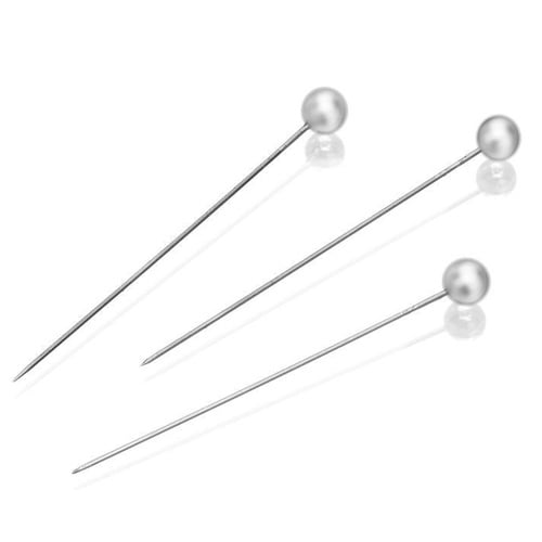 12er Pack Stecknadeln mit Perle in Perlmutt, 6 mm