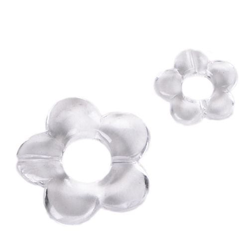 33er Pack Acryl Blumen in Klar.