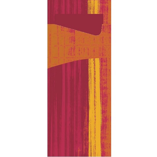 Duni Bestecktasche Sacchetto Gustav mit Serviette in Bordeaux, 8,5 x 19 cm