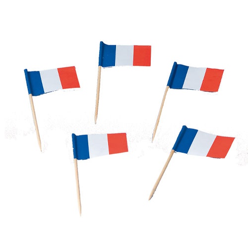 200er Pack Flaggenspießchen Frankreich