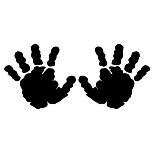 Stempel Taufe -Baby Hände-, 36 x 16 mm