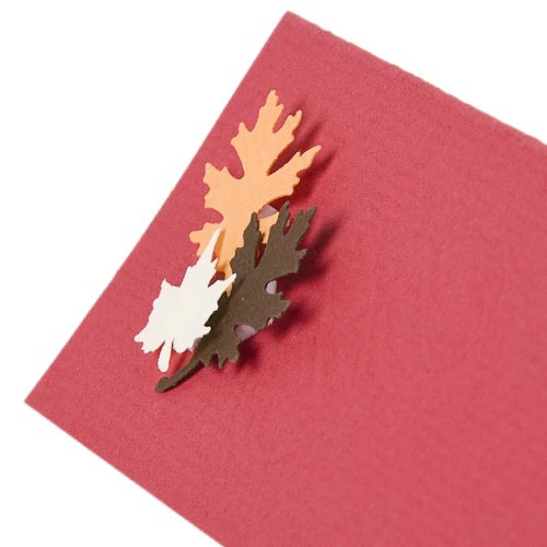 Tischkarte Herbst in Rot