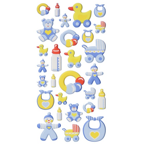 Klebe Softy Sticker Taufe, Babyboy.
