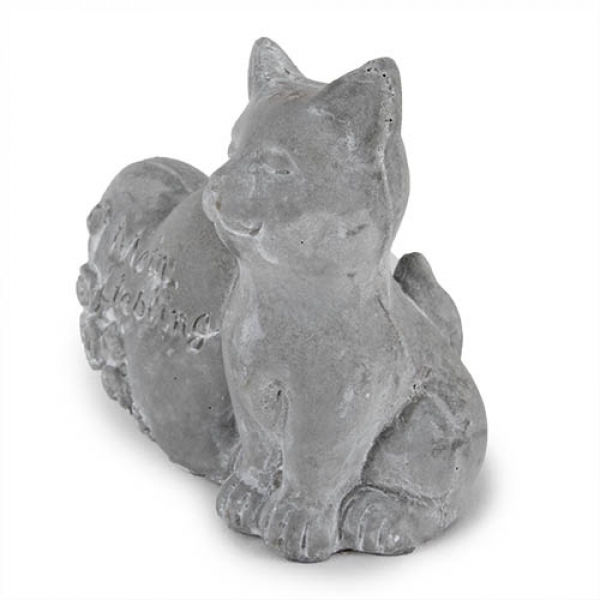 Gedenkstein Haustier, Katze, Herz, 85 mm