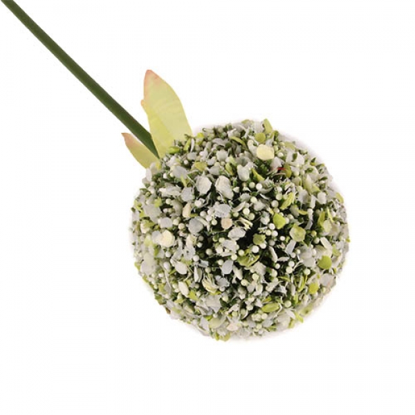 Kunstblume Allium mit großer Blüte in Weiß, 66 cm