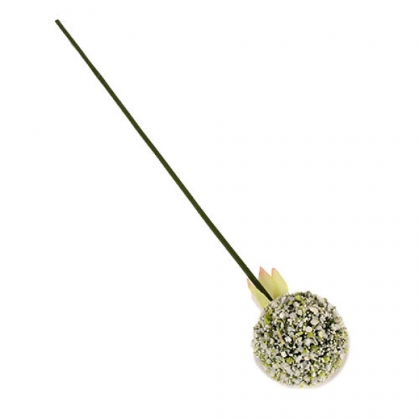 Kunstblume Allium mit großer Blüte in Weiß, 66 cm