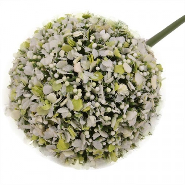Kunstblume Allium mit großer Blüte in Weiß, 66 cm