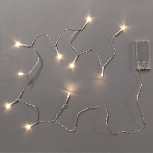 Mini LED Lichterkette mit 10 Lämpchen, Zeitschaltuhr, für Innenräume, 1,5 Meter