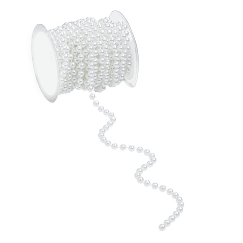 10 Meter Deko Perlenkette, Hochzeit, Kommunion in Weiß