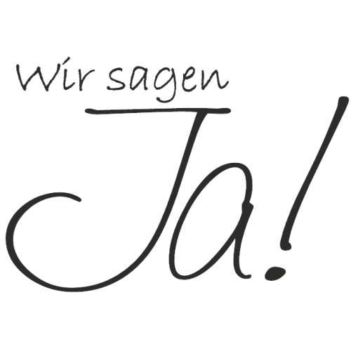 Stempel Hochzeit -Wir sagen Ja!-, 56 x 41 mm