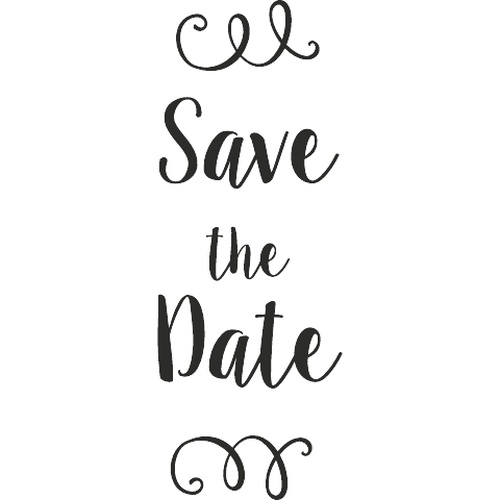 Stempel Hochzeit -Save the Date-, 66 x 24 mm