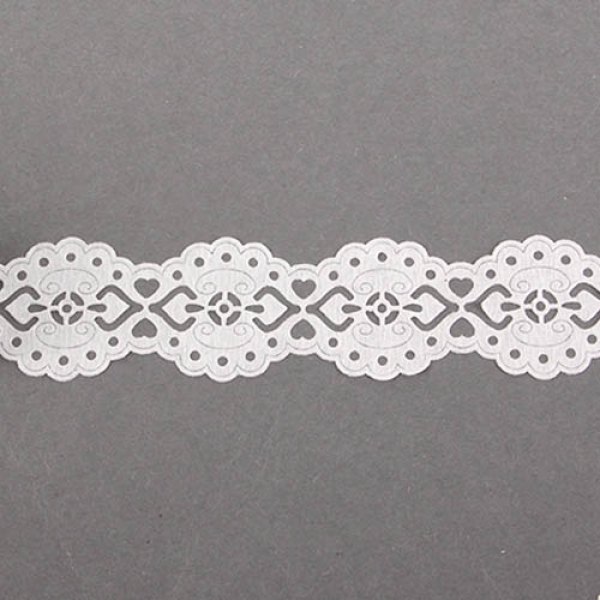 2 Meter Papier Spitzenband, Bastelband Barock, selbstklebend, 24 mm