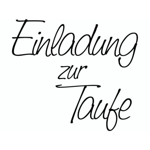 Stempel -Einladung zur Taufe-, 52 x 43 mm