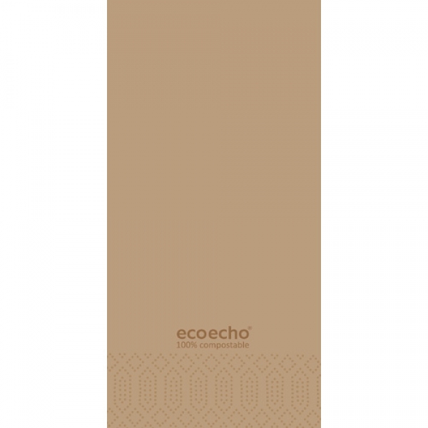 Duni Zelltuch Servietten in Eco Brown, 2-lagig, 100 % kompostierbar,  ⅛ Falz, 40 cm