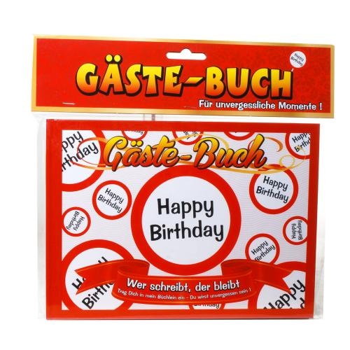 Gästebuch Geburtstag, Happy Birthday, Verkehrsschild