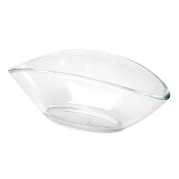 Kleine Glasschale oval, klar, 16,5 cm.