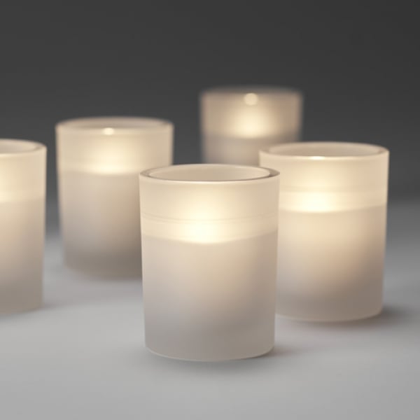 Duni Kerzenhalter Switch & Shine Flexible -  aus gefrostetem Glas.