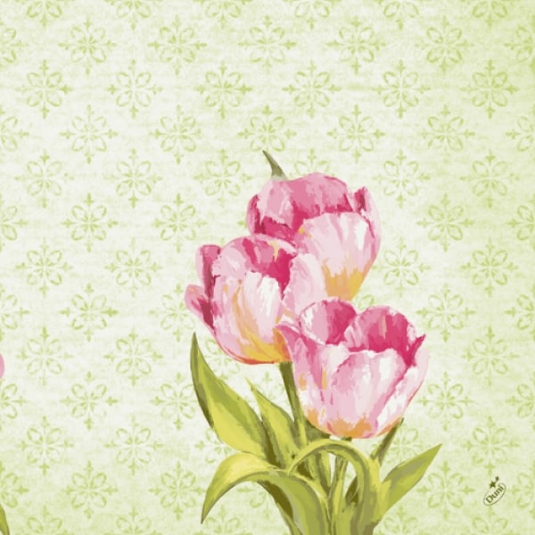 Duni Klassik Servietten Love Tulips, 40 x 40 cm