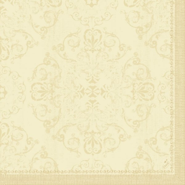 Duni Dunilin Servietten Opulent Spring in Cream, 40 x 40 cm