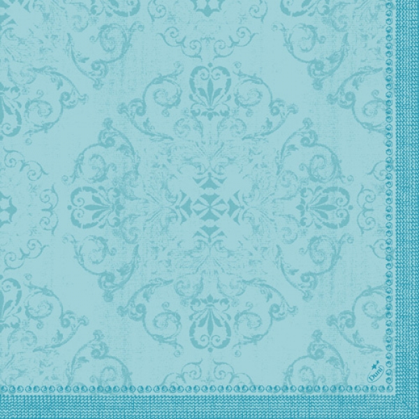 Duni Dunilin Servietten Opulent Spring in Mint Blue, 40 x 40 cm