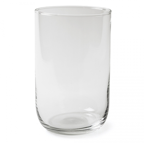Große Vase oder Windlicht aus Glas, Form Zylinder.