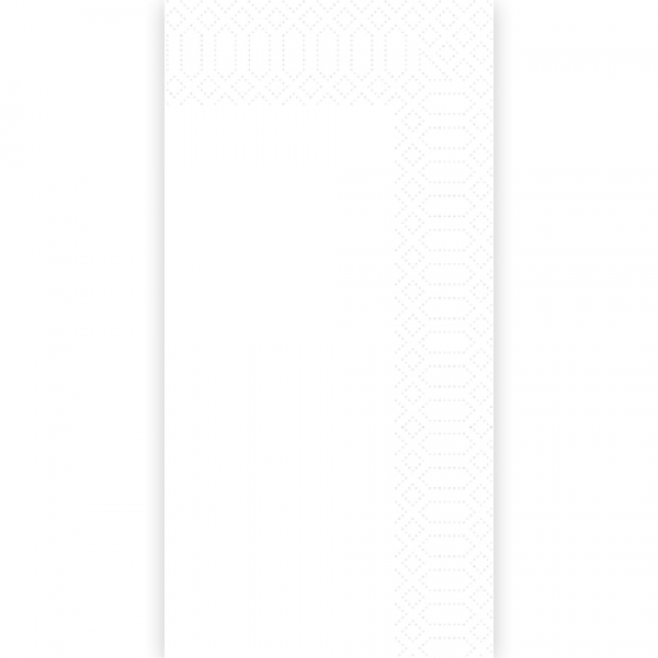 Duni Zelltuch Servietten in Weiß, 2-lagig, ⅛ Buchfalz, 40 cm