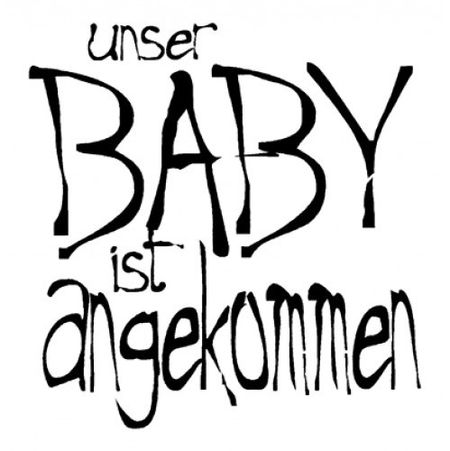 Taufe Stempel, unser Baby ist angekommen 48 x 52 mm