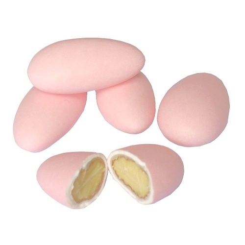 Taufmandeln in Rosa, 1kg.