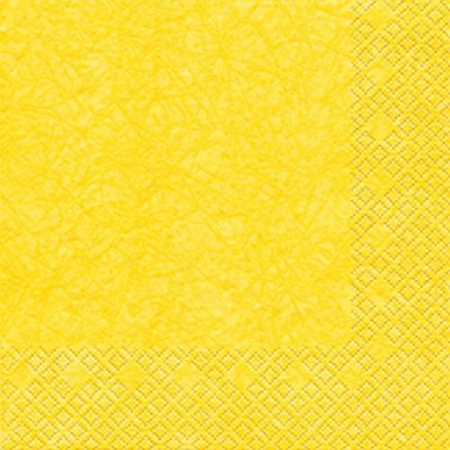 20er Pack Servietten Modern Colors Gelb, 33 x 33 cm.